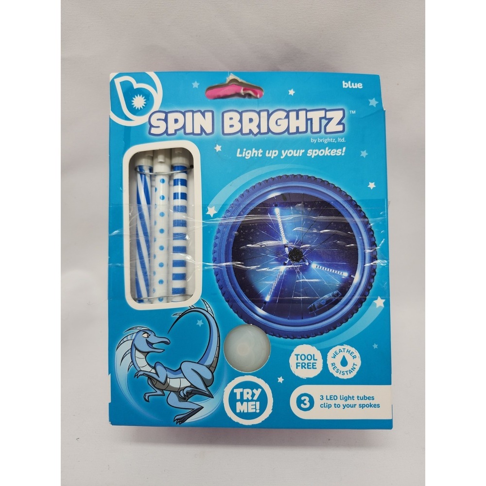 NEW 3 Pack Spin Brightz Blue And Pink LED Bicycle Wheel Spoke Lights